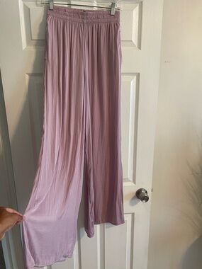 Zara Women’s Wide-Leg Lounge Pants in Dusty Mauve